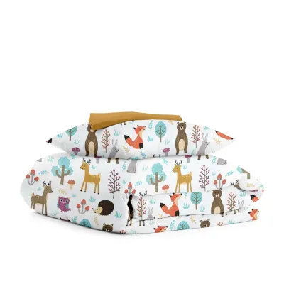 Детское постельное белье в кроватку Colorful Animals CS1 COSAS Бежевый 110х140 см