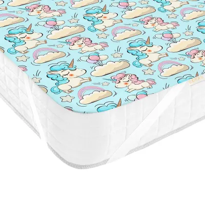 Непромокаючий наматрацник 70х120 см MINT UNICORN COSAS М'ятний
