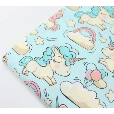 Непромокаючий наматрацник 70х120 см MINT UNICORN COSAS М'ятний