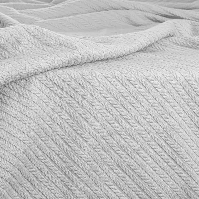 Покривало 160х230 Snow Knitted Braid COSAS білий