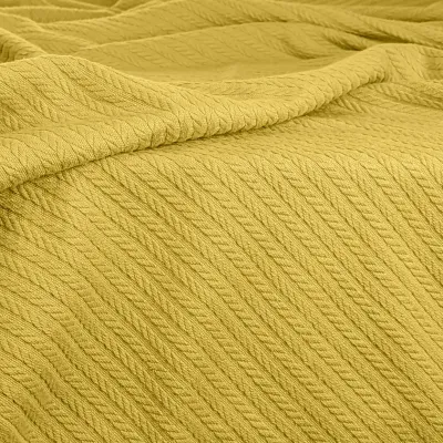 Покривало 160х230 Summer Knitted Braid COSAS жовтий Покривало 160х230 Summer Knitted Braid COSAS жовтий