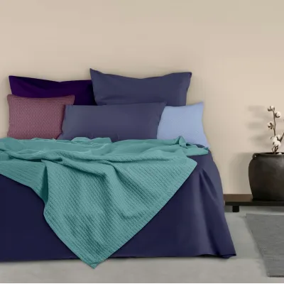Покривало COSAS Azure Knitted Braid 160х230 см Бірюзовий
