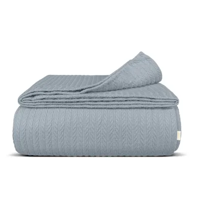 Покривало 230х240 Smoky Knitted Braid COSAS сірий
