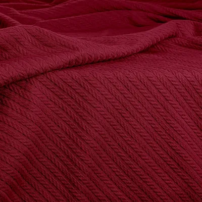Покривало 230х240 Ruby Knitted Braid COSAS бордо Покривало 230х240 Ruby Knitted Braid COSAS бордо