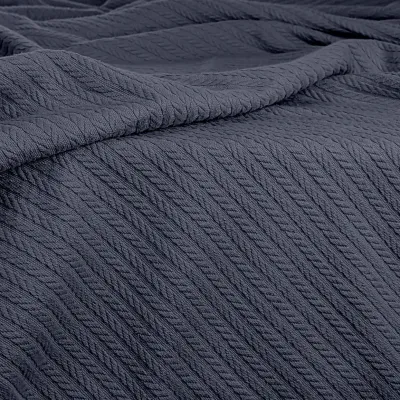 Покривало 230х240 Stormy Knitted Braid COSAS стальний Покривало 230х240 Stormy Knitted Braid COSAS стальний