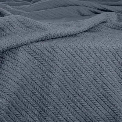 Покривало 240х260 Smoky Knitted Braid COSAS сірий Покривало 240х260 Smoky Knitted Braid COSAS сірий