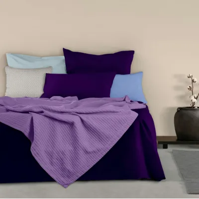 Покрывало 240х260 Lavander Knitted Braid COSAS орхидея Покрывало 240х260 Lavander Knitted Braid COSAS орхидея