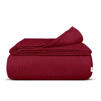 Покривало 240х260 Ruby Knitted Braid COSAS бордо Покривало 240х260 Ruby Knitted Braid COSAS бордо