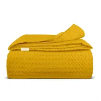 Покривало 160х230 Curcuma Waffle Weave COSAS гірчичний