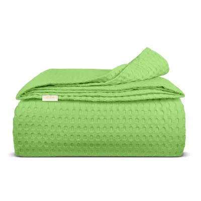 Покривало 160х230 Lime Waffle Weave COSAS Лайм