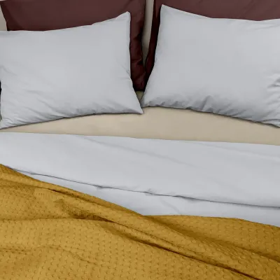Покрывало 240х260 Curcuma Waffle Weave COSAS горчичный Покрывало 240х260 Curcuma Waffle Weave COSAS горчичный