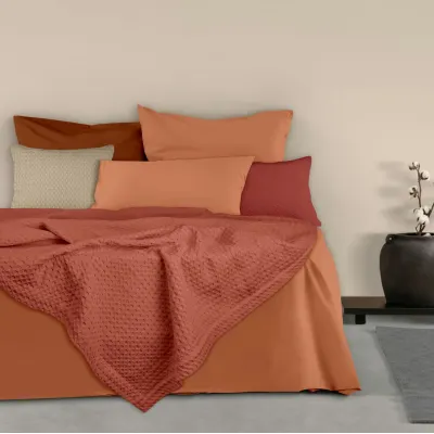 Покривало 240х260 Rust Waffle Weave COSAS помаранчевий