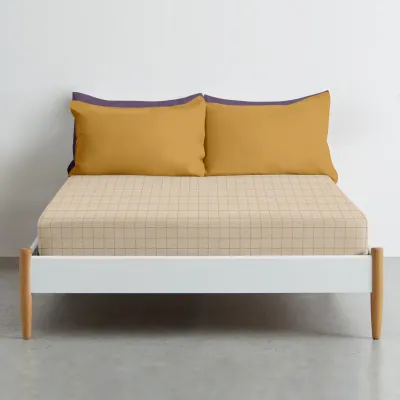 Простирадло на резинці 80х160 см BEIGE GEOMETRY COSAS Бежевий