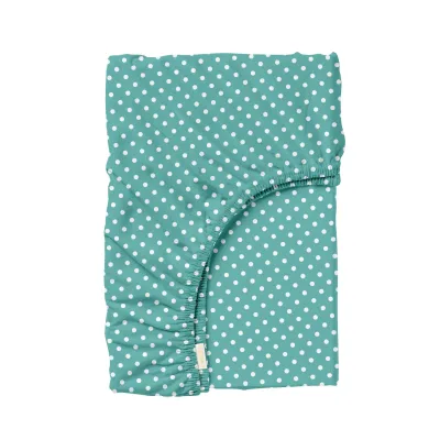Простирадло на резинці 80х160 см WHITE DOTS COSAS М'ятний