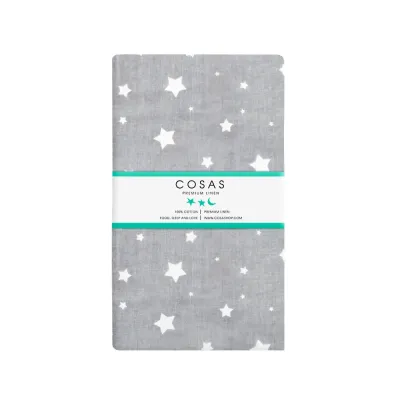 Простыня на резинке 80х160 см GREY STARSFALL COSAS серый Простыня на резинке 80х160 см GREY STARSFALL COSAS серый