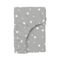 Простыня на резинке 80х160 см GREY STARSFALL COSAS серый
