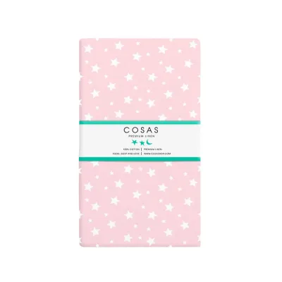 Простирадло на резинці 80х160 см ROSE STARFALL COSAS Рожевий