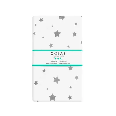 Простынь на резинке 80х160 см GREY STARS COSAS Белый