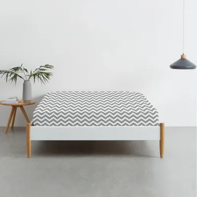 Простыня на резинке 80х160 см GREY ZIGZAG CS2 COSAS серый
