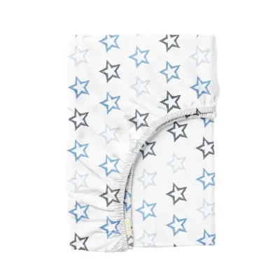 Простирадло на резинці 80х160 см CLEAR STARS CS1 COSAS Блакитний
