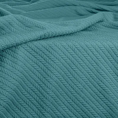Покривало COSAS Azure Knitted Braid 75x95 см Бірюзовий