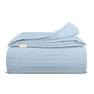 Покрывало 75x95 Wave Waffle Weave COSAS Лазурный
