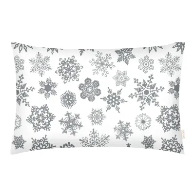 Евро наволочка COSAS SNOWFLAKES GRAY 50х70 см Серый