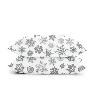 Набір наволочок COSAS SNOWFLAKES GRAY 50х70 см Сірий