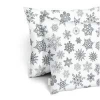Набор наволочек COSAS SNOWFLAKES GRAY 50х70 см Серый