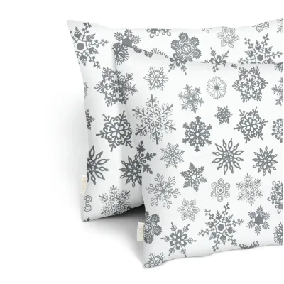 Набір наволочок COSAS SNOWFLAKES GRAY 50х70 см Сірий