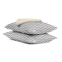Набір наволочки і простирадло 3 шт BEIGE ZIGZAG GREY COSAS