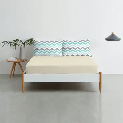 Набір наволочки і простирадло COSAS BEIGE ZIGZAG MINT GREY COSAS м'ятний бежевий Набір наволочки і простирадло COSAS BEIGE ZIGZAG MINT GREY COSAS м'ятний бежевий