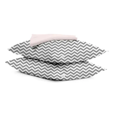 Набор наволочки и простыни 3 шт ROSE ZIGZAG GREY COSAS серый