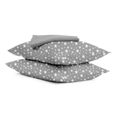 Набір наволочки і простирадло 3 шт STARFALL WHITE GREY GREY COSAS Сірий