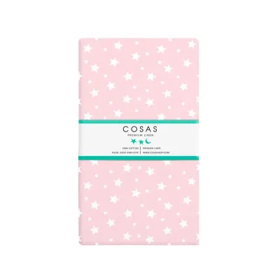 Простынь на резинке 120х200 см ROSE STARFALL COSAS розовый Простынь на резинке 120х200 см ROSE STARFALL COSAS розовый