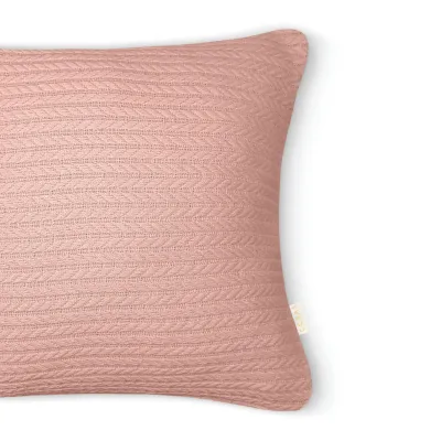 Наволочка COSAS Sakura Knitted Braid 40х40 см Розовый