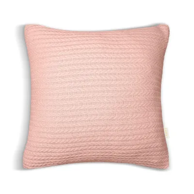 Наволочка COSAS Sakura Knitted Braid 45х45 см Розовый