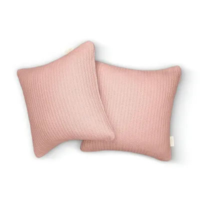 Наволочка COSAS Sakura Knitted Braid 45х45 см Розовый