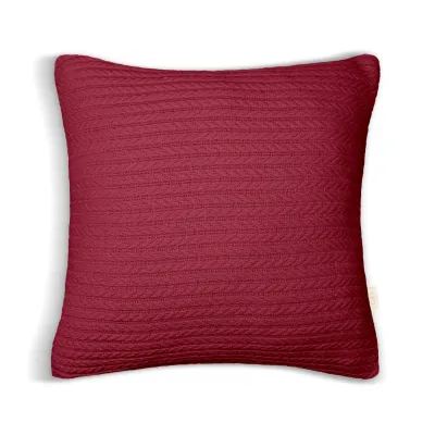 Наволочка 45х45 см Ruby Knitted Braid COSAS Бордо