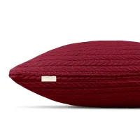 Наволочка 50х50 см Ruby Knitted Braid COSAS Бордо