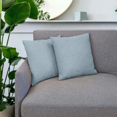 Наволочка COSAS Wave Waffle Weave 45х45 см Лазуровий
