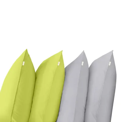 Набір наволочок COSAS LIME & GREY SET 50х70 см 4 шт Лайм/сірий