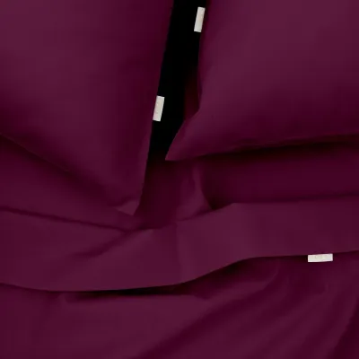 Набор наволочек COSAS DARK CHERRY & ROSE SET 50х70 см 4 шт Вишневый/Розовый