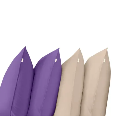Набор наволочек COSAS LIGHT PLUM & MAGNOLIA SET 50х70 см 4 шт Орхидея/бежевый
