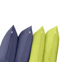 Набор наволочек COSAS DARK BLUE & LIME SET 50х70 см 4 шт Синий/лайм