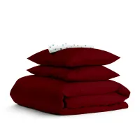 Двоспальна постіль з простирадлом на гумці COSAS Ruby Cs1 180х220 см Різнокольоровий
