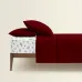 Євро постільна білизна Ruby CS6 COSAS Бордовий 200х220 см