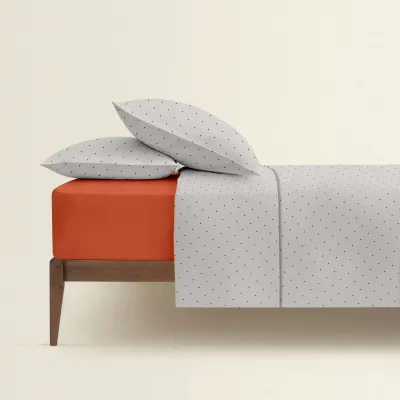 Полуторна постіль з простирадлом на гумці Mini Dots CS3 COSAS Бежевий 160х220 см Полуторна постіль з простирадлом на гумці Mini Dots CS3 COSAS Бежевий 160х220 см