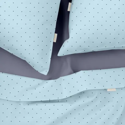 Двуспальное постельное белье Mini Dots CS12 COSAS Голубой 180х220 см Двуспальное постельное белье Mini Dots CS12 COSAS Голубой 180х220 см