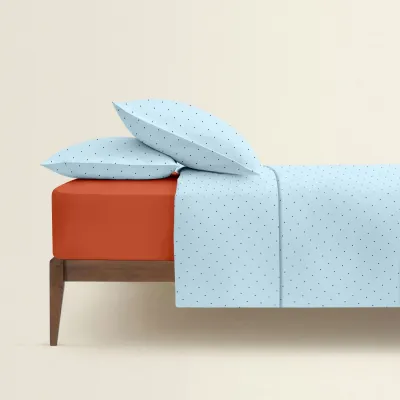 Євро постільна білизна Mini Dots CS15 COSAS Блакитний 200х220 см Євро постільна білизна Mini Dots CS15 COSAS Блакитний 200х220 см